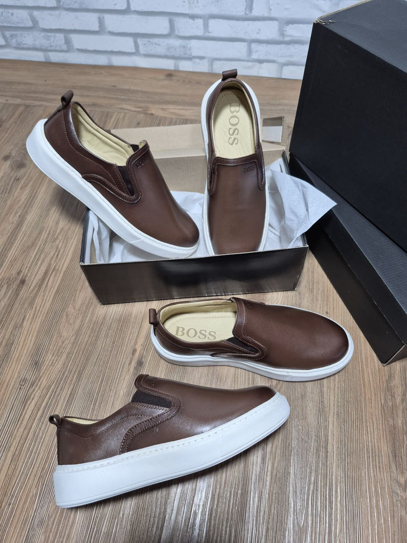 Mocassim Hugo Boss Iate em Couro