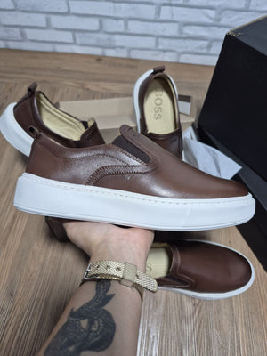 Mocassim Hugo Boss Iate em Couro