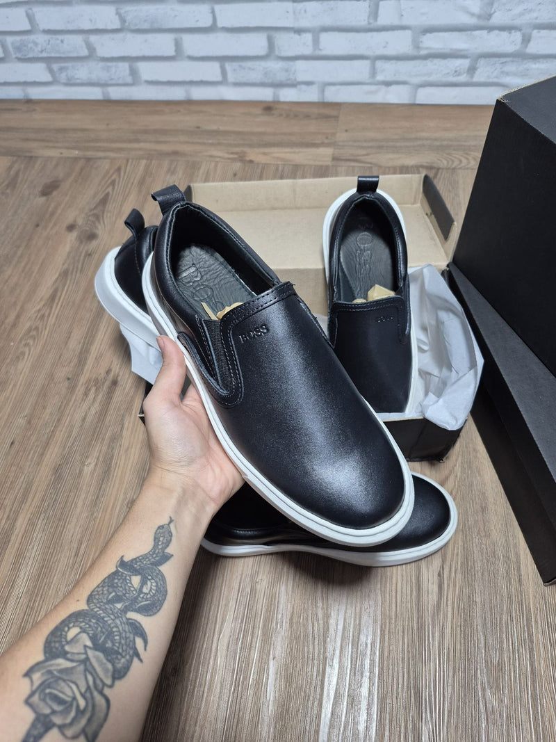 Mocassim Hugo Boss Iate em Couro
